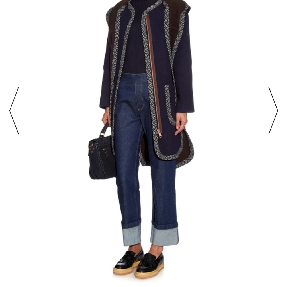 See by Chloe in dark denim crpped frayed high-rise